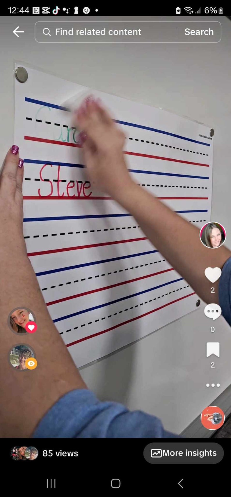 Writing Lines Anchor Chart [hard Good] - Option 3 Horizontal Blue and ...