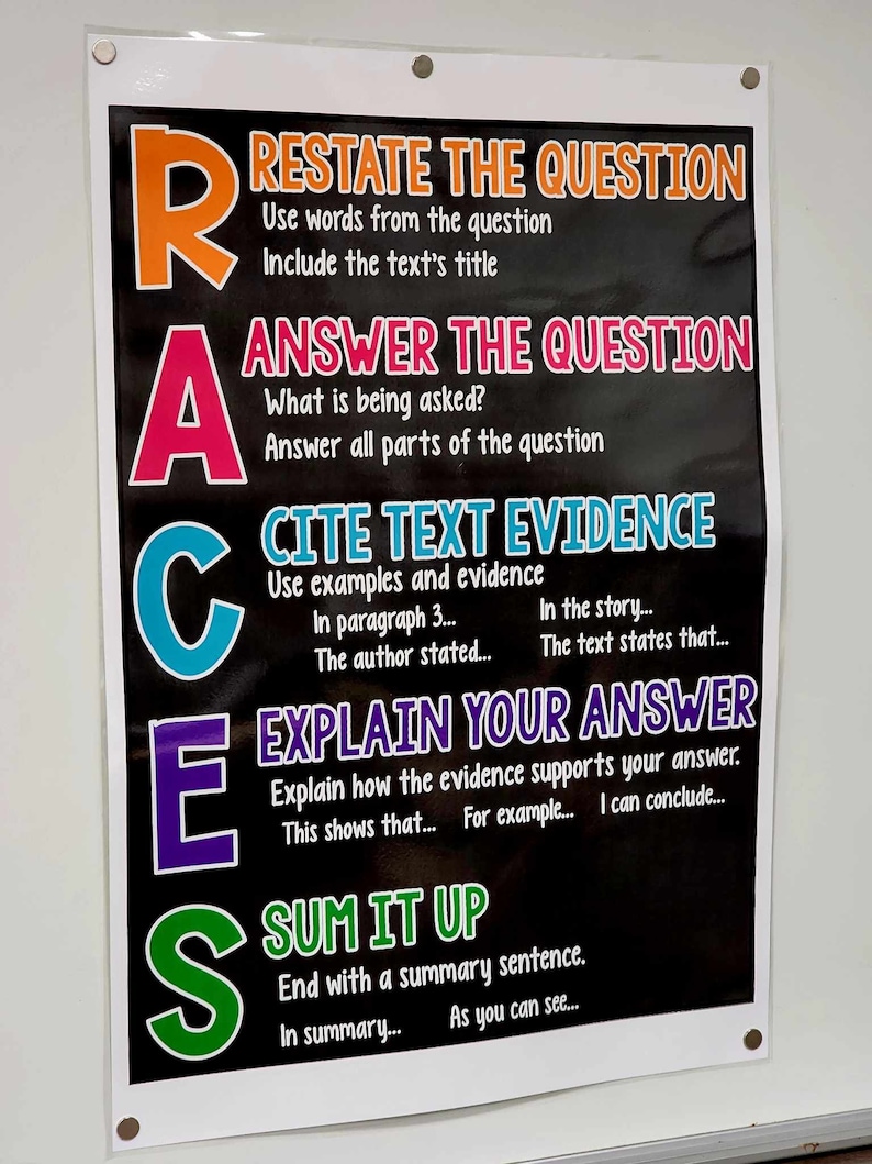 Races Anchor Chart [hard Good] - Option #1 - Etsy