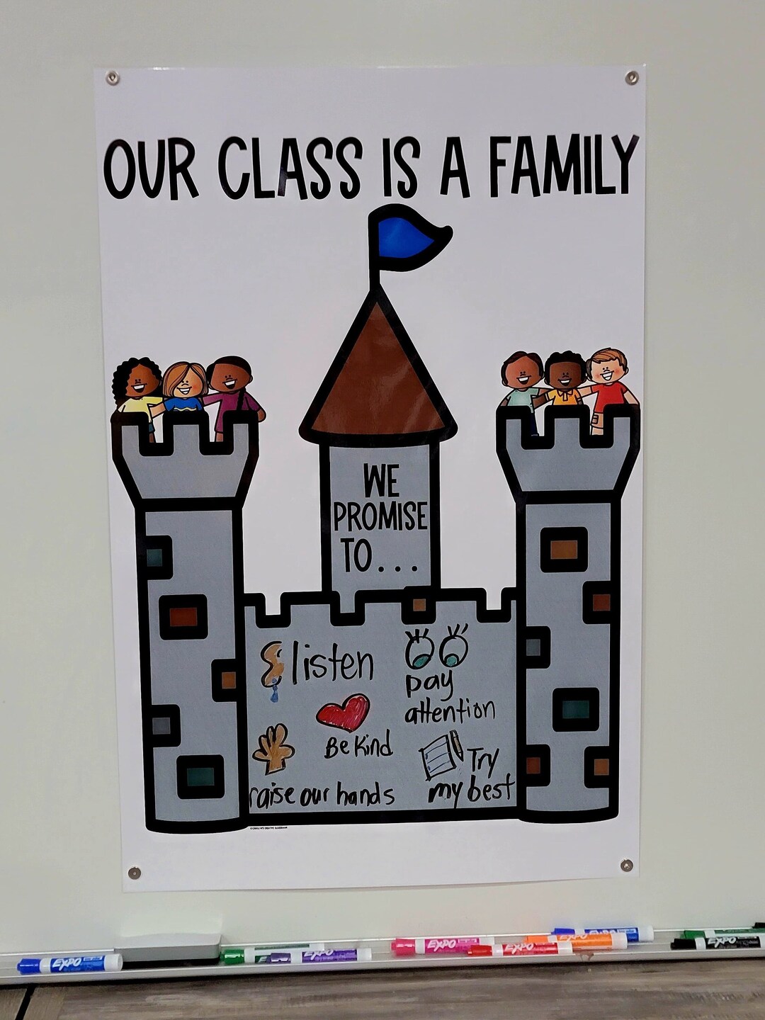 Class Rules and Expectations: We Are a Family Anchor Chart [hard Good ...