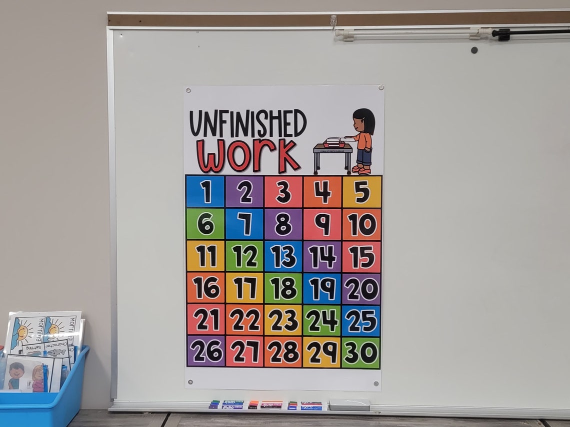 Unfinished Work Anchor Chart [hard Good] - Set# 2 - Etsy
