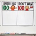100th Day I Want & Don't Want Chart Anchor Chart [hard Good] - Option 1 ...
