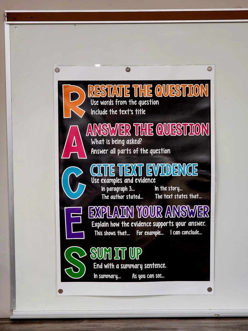 Races Anchor Chart hard Good Option 1 Etsy