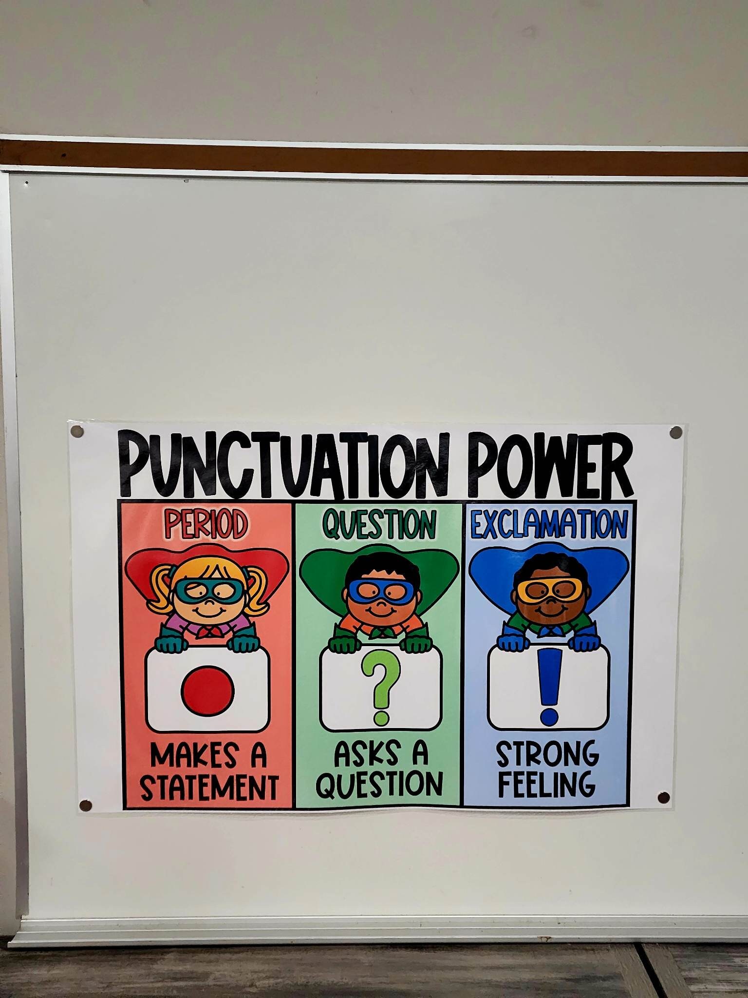 Punctuation Power Anchor Chart [hard Good] - Option 1 - Etsy
