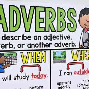 Adverbs Anchor Chart [hard Good] - Option 1 - Etsy