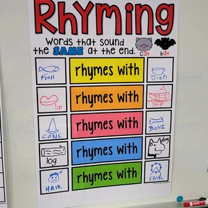 Rhyming Anchor Chart [hard Good] - Etsy