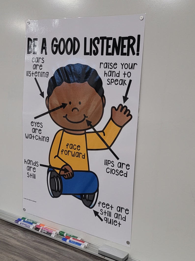 Be a Good Listener Anchor Chart [hard Good] - Option #2 - Etsy