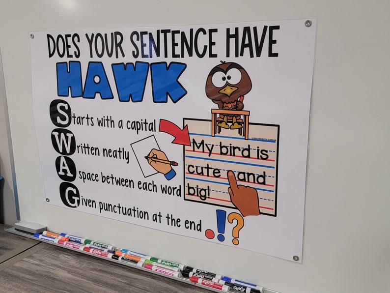 Does Your Sentence Have Hawk Swag? Anchor Chart [hard Good] Option #2 ...