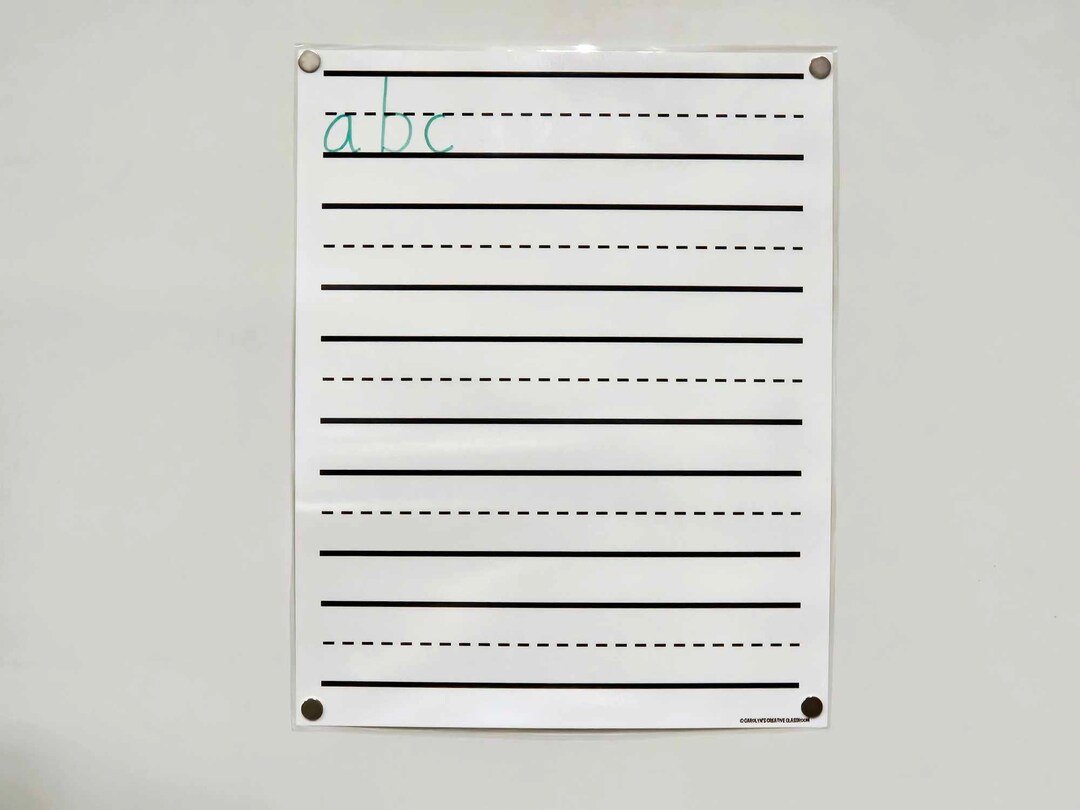 Writing Lines Anchor Chart [hard Good] - Option 1 Vertical Black - Etsy