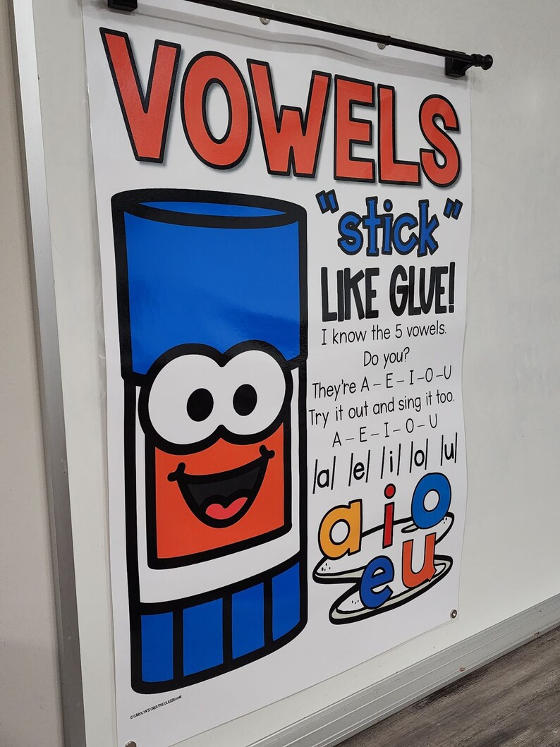 Vowel Glue Anchor Chart hard Good Option 1 Etsy