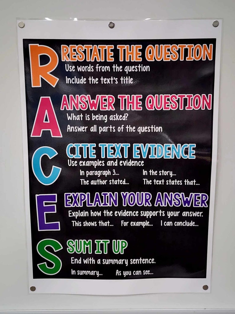 Races Anchor Chart [hard Good] - Option #1 - Etsy
