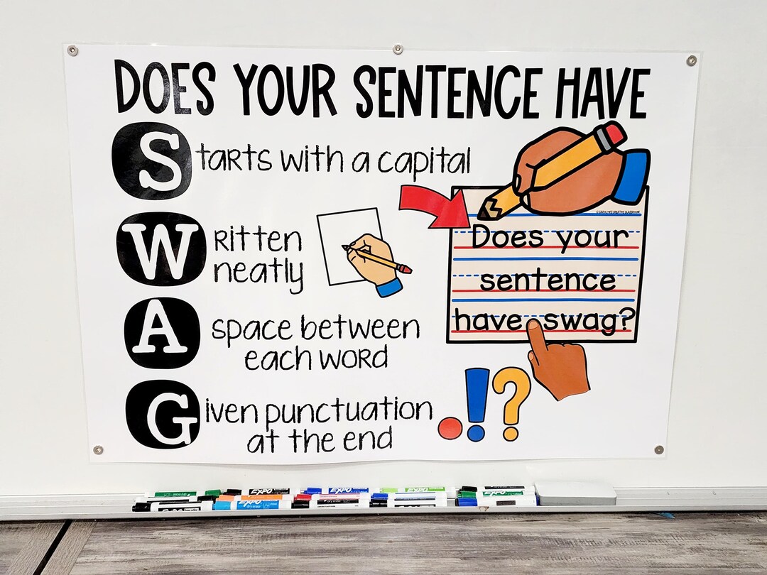 Does Your Sentence Have Swag Anchor Chart hard Good no Logo or Theme Etsy