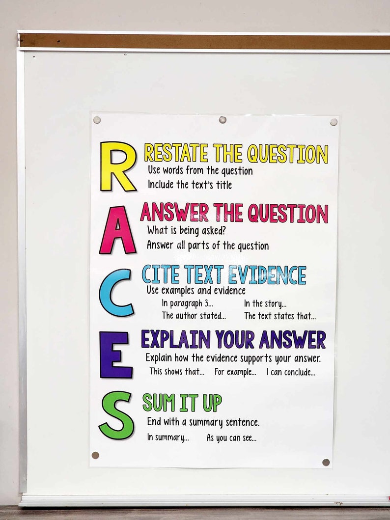 Races Anchor Chart [hard Good] - Option #2 - Etsy