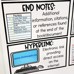 Nonfiction Text Features Anchor Chart [hard Good] - Option 2 - Etsy