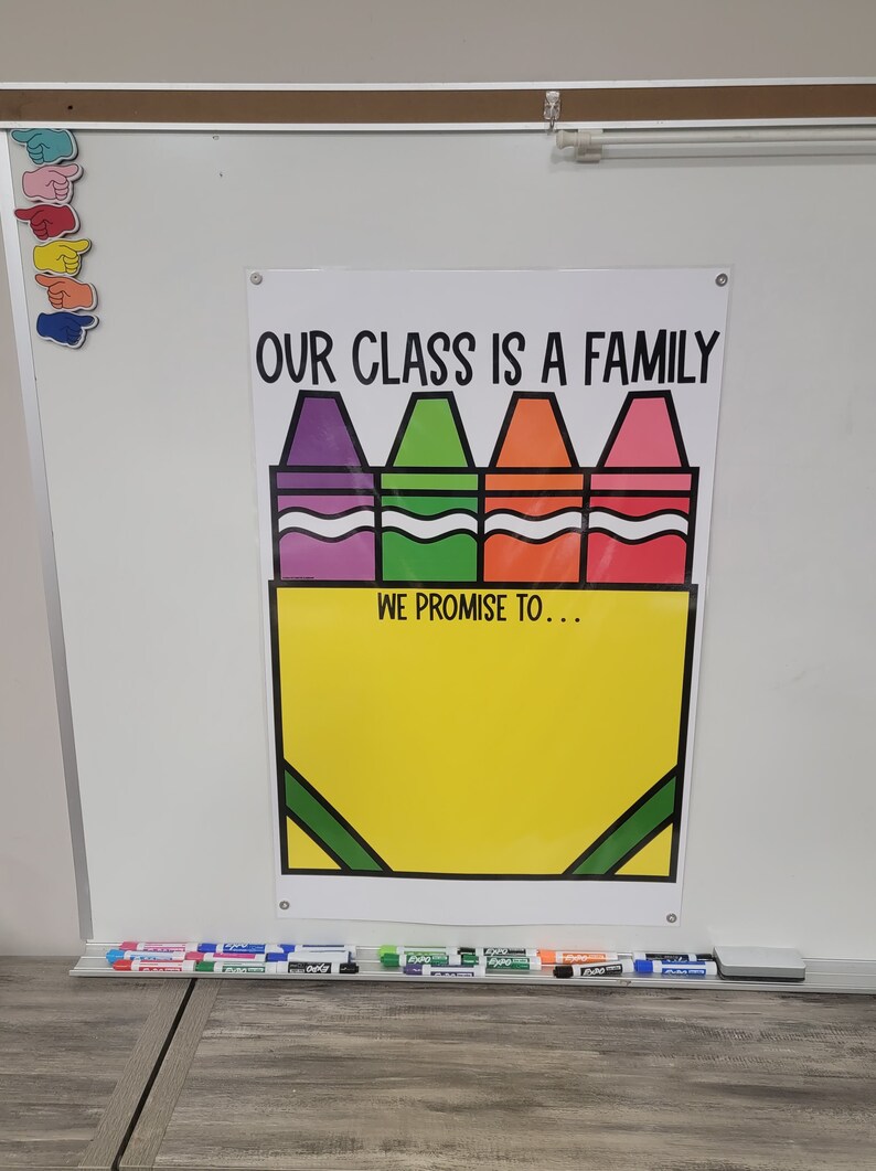 Class Rules and Expectations: We Are a Family Anchor Chart [hard Good ...