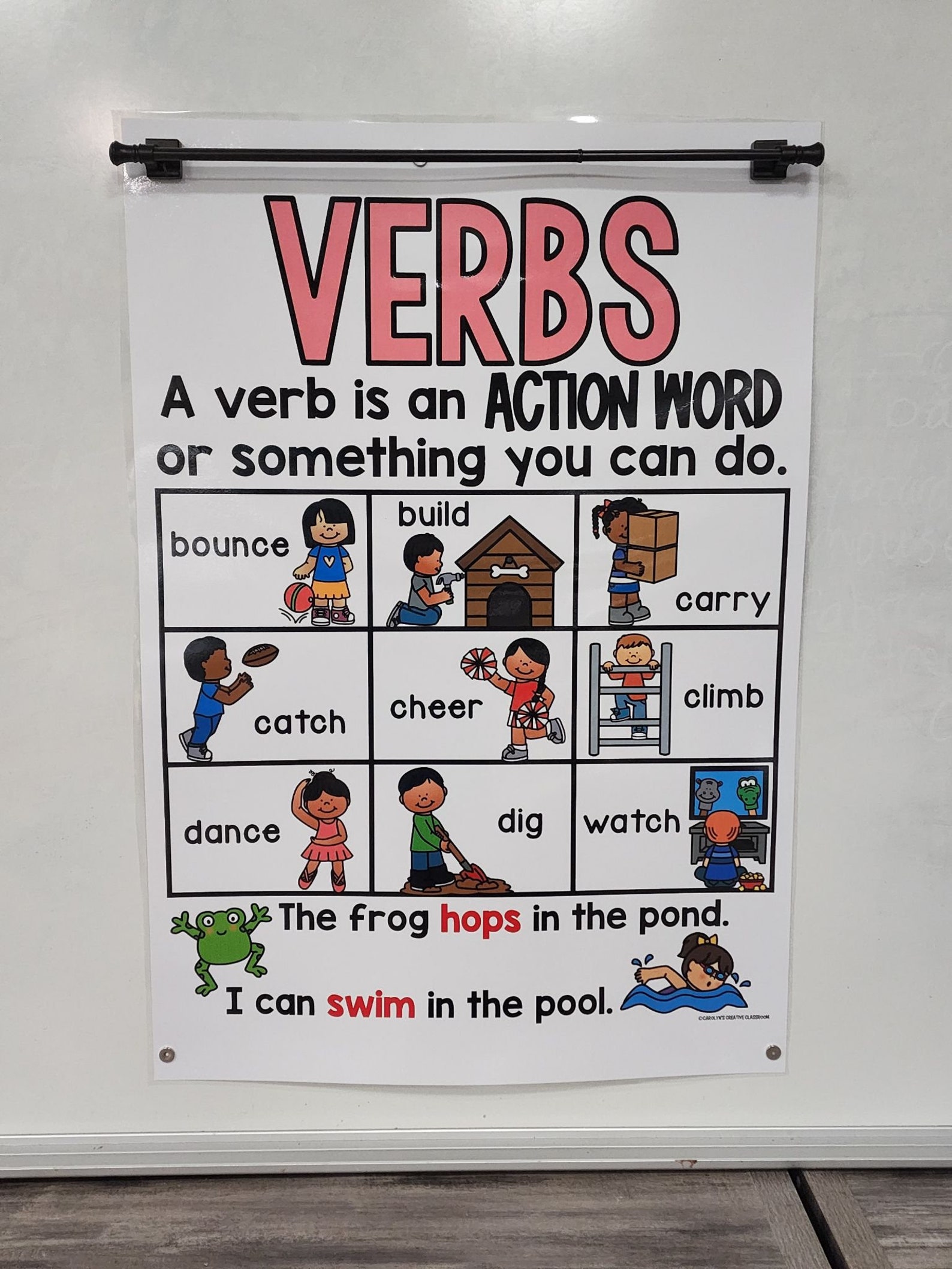 Verbs Anchor Chart [hard Good] - Option #1 - Etsy