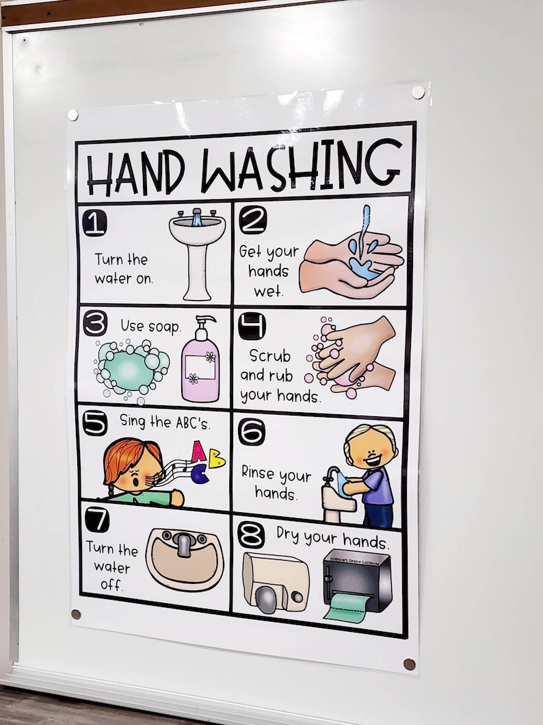 Hand Washing Anchor Chart [hard Good] - Option #1 - Etsy