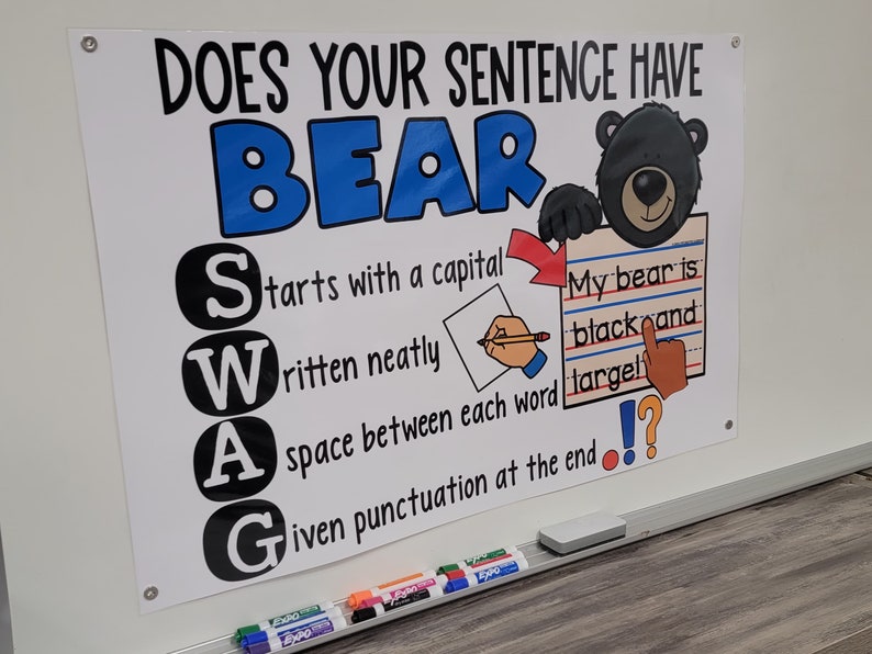 Does Your Sentence Have Bear Swag? Anchor Chart [hard Good] - Set 3 - Etsy
