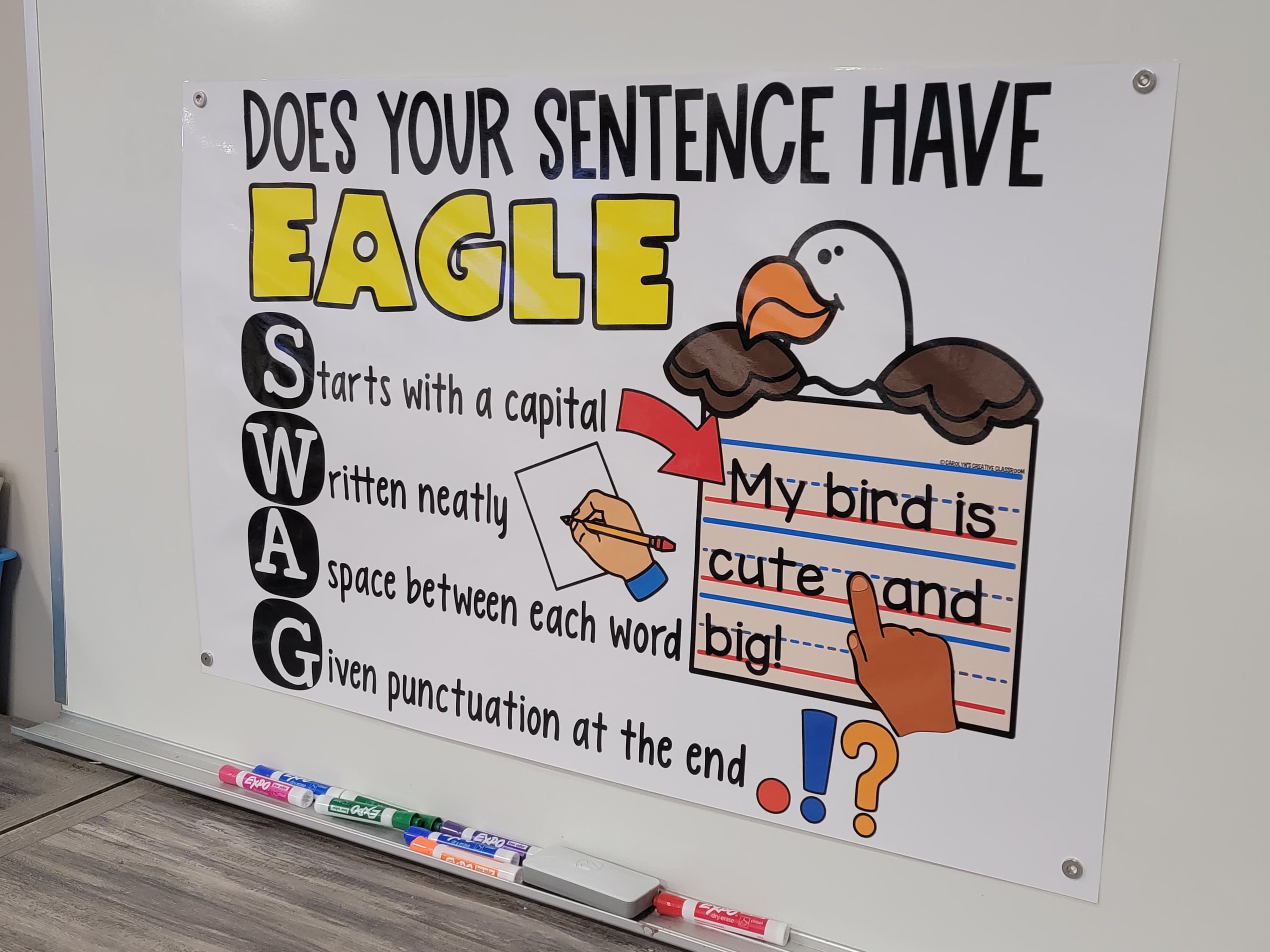 Does Your Sentence Have Eagle Swag Anchor Chart hard Good Etsy