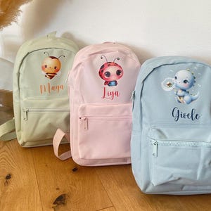 Personalized children&#39;s backpack with print, kindergarten set, preschool gift