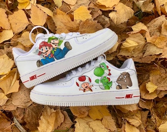 Mario Bros, super Mario custom shoe