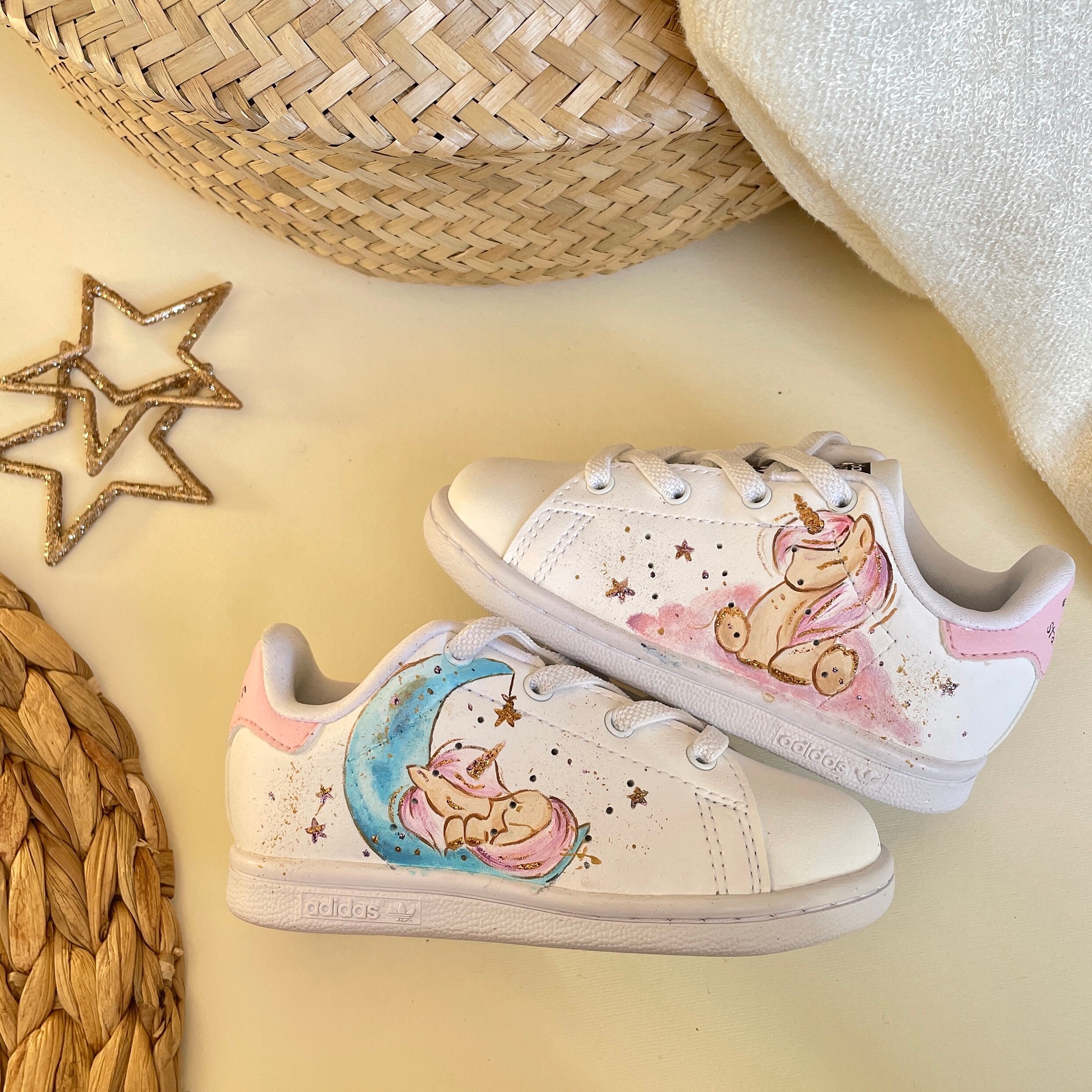 Adidas customized with unicorn custom shoes