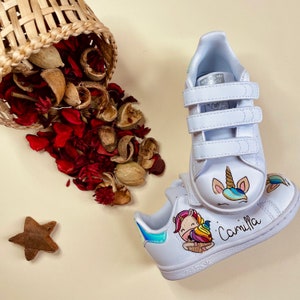 personalized shoe with unicorn, Adidas unicorn