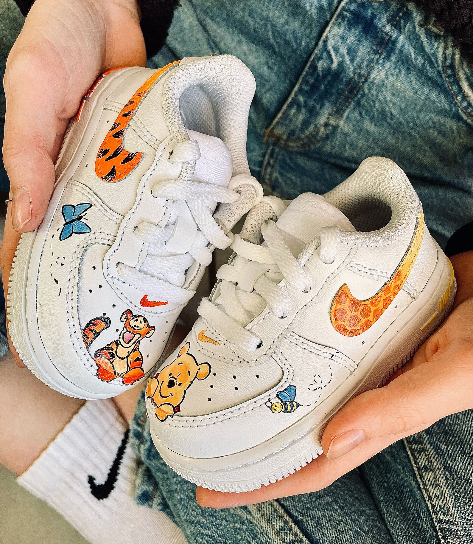 Winnie the Pooh Nike Air Force1 Winnie the Pooh Shoe Etsy