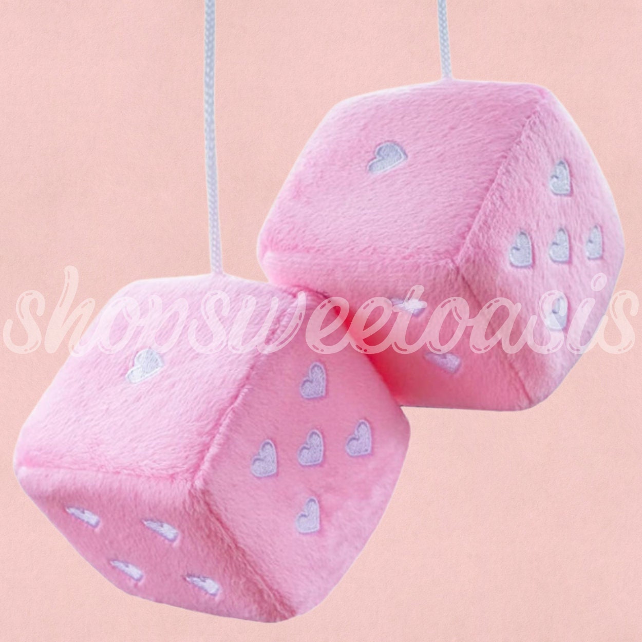 Pink Fluffy Dice 