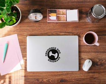Pet Obedience Vinyl Decal Sticker - Obedience Dog Approved