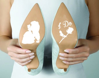 Bride Wedding Shoe Decal Sticker - Beauty & The Beast Inspired