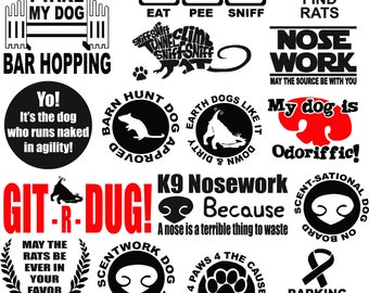 All Pet Dog Cat Barhunt Dock Jumping Flyball Obedience Agility Bundle SVG