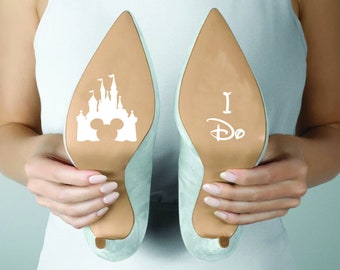 Bride Wedding Shoe Decal Sticker - Castle Inspired