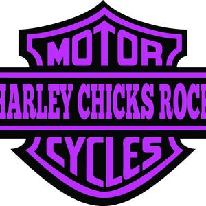 Motorcycle Vinyl Decal Sticker - Motorcycle Chicks Rock