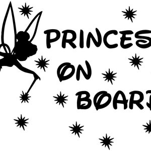 Baby On Board Vinyl Decal Sticker - Little Princess - Fairy Inspired