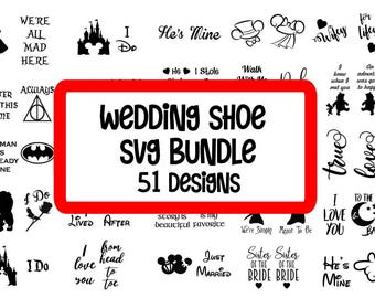 Wedding Shoe Decal SVG Bundle