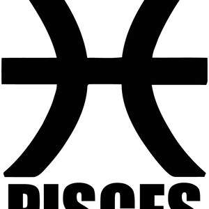 Wiccan Astrology Zodiac Symbol Vinyl Decal Sticker - Pisces