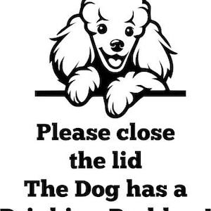 Poodle Toilet Vinyl Decal Sticker
