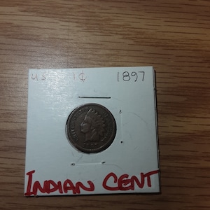 United States US 1897 INDIAN CENT One Cent 1 Cent Coin