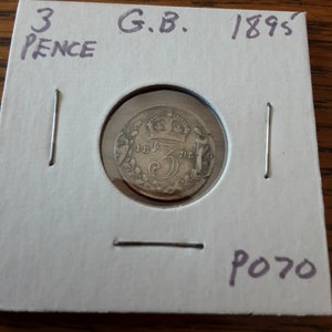 Great Britain 1895 Three Pence 3 Pence Coin