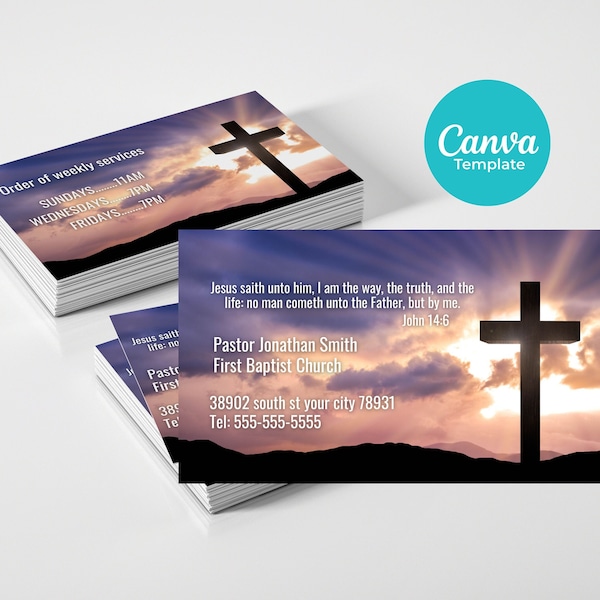 DIY Church Business Card Template