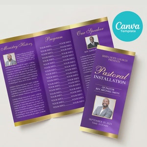 Pastoral Installation Program Trifold Brochure Template