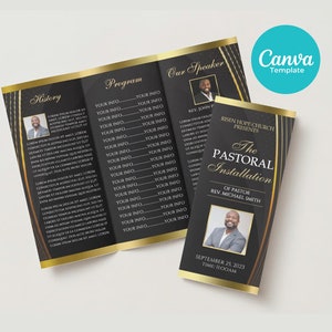 Pastoral Installation Program Trifold Brochure Template
