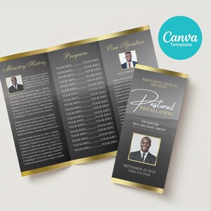 Pastoral Installation Program Trifold Brochure Template
