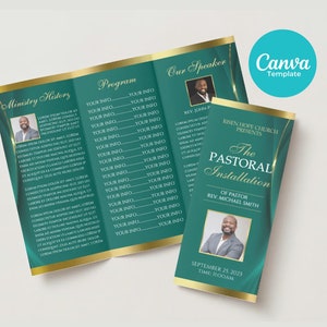 Pastoral Installation Program Trifold Brochure Template