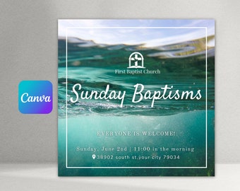 Church Baptism Flyer, Church Flyer