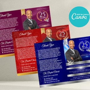 DIY Church Anniversary Program Template Bundle of 3