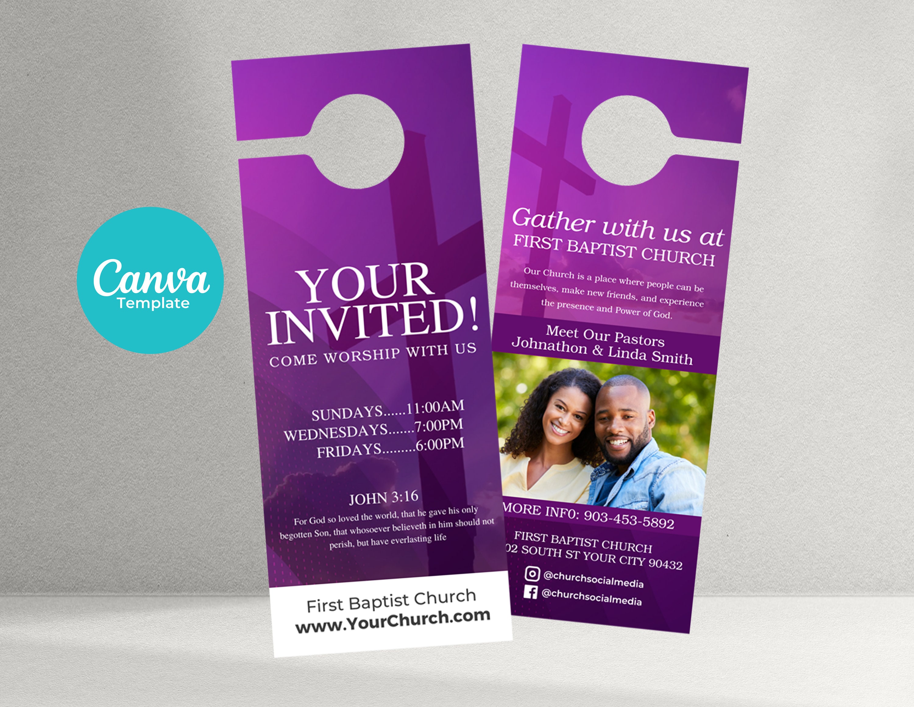 Church Door Hanger Template - Etsy
