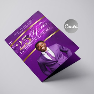 Church anniversary program, Pastoral Anniversary Program, Church Brochure program