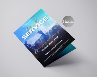 Youth Church Brochure Program, Youth Event Brochure Program