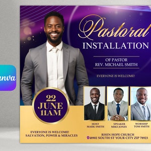 Pastoral Installation Church Flyer, Church Flyer